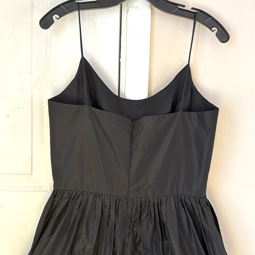 Karen Lorrance Silk Cocktail Black Spaghetti Evening Maxi Dress Size 12 - Picture 10 of 16